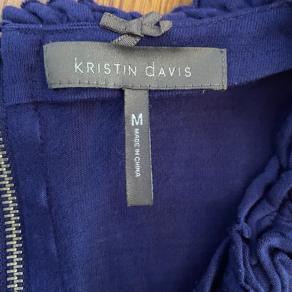 Kristin Davis ruffle front top, size M, purple - Picture 6 of 9